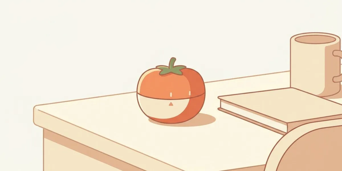 Pomodoro Timer auf Schreibtisch - Produktivitätsmethode